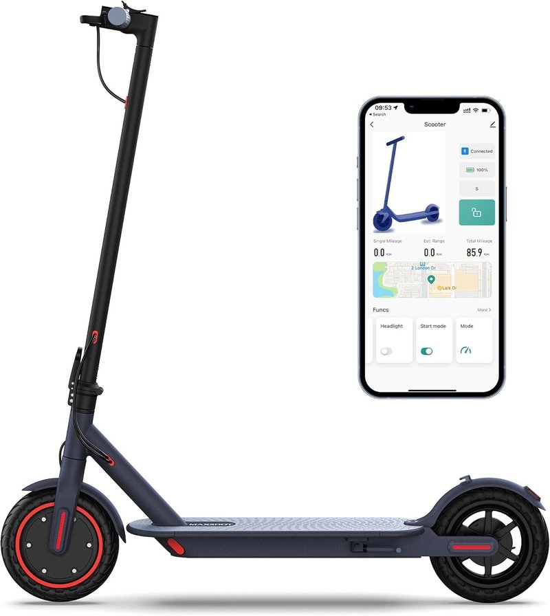 MAXSHOT Electric Scooter for Adults - 350W Motor, 21-28 Miles Range | 8.5/10/14" Tires, Dual Suspension