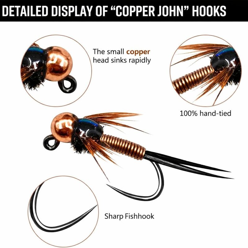 Fly Fishing Flies Kit - 28/48/60/88pcs Dry/Wet/Nymph/Streamer | Waterproof Box for Trout & Bass
