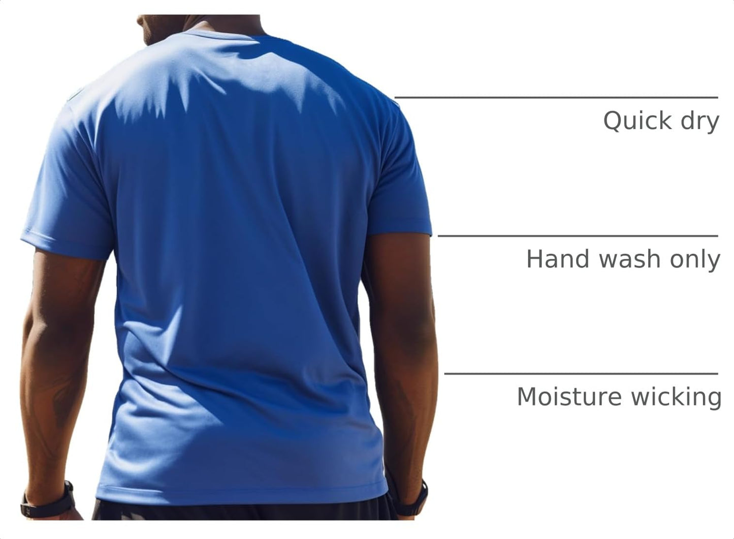 Yafanqi 5 Pack Mens Short Sleeve Shirts Quick Dry Moisture Wicking Athletic Running Gym Workout Casual Basic Tee Shirt