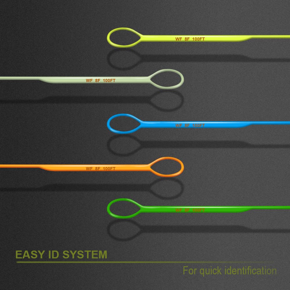 HERCULES Fly Fishing Line Floating Weight Forward Fly Line with Double Welded Loop, Fluorescent Yellow, WF4F 90FT