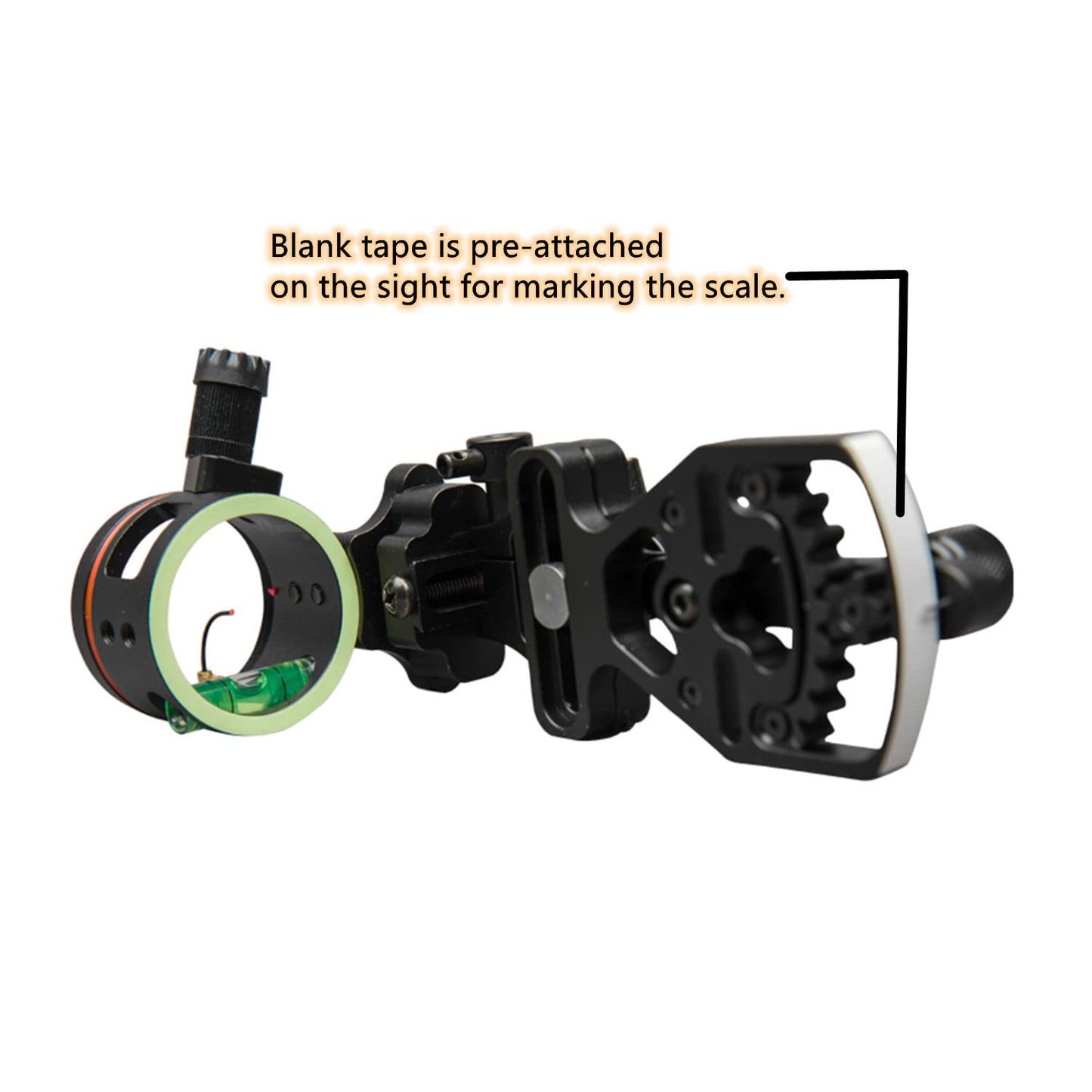 Perogen Archery Compound Bow Single Pin Sight, Lightweight Durable Machined Aluminum with 0.019" Fiber Optic Pin