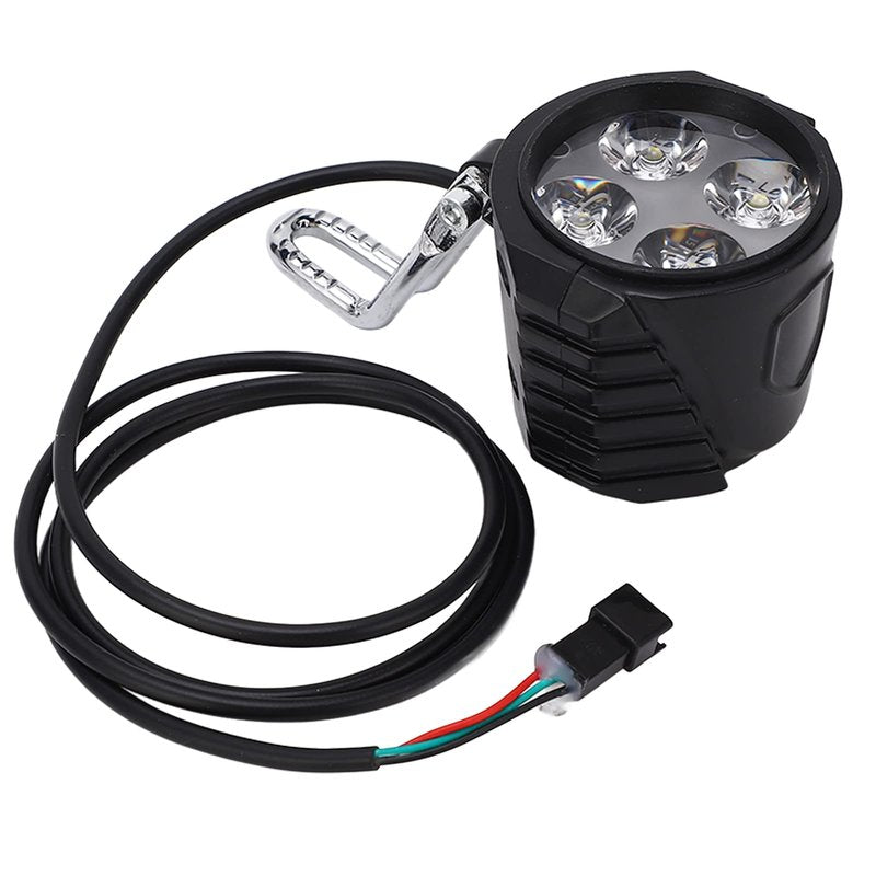 Electric Scooter Front Light, 2 in 1 Electric Horn Headlight 10 Inch 12-72V Universal Fit for Commuters Night Riders Cycling Enthusiasts