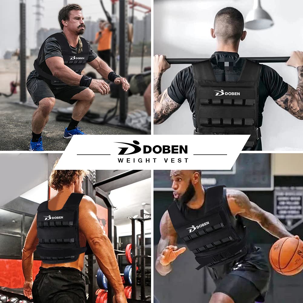 Weight Vest 33lb with Removable Iron Weights,Training Vest Fitness Vest Strength & Endurance Training