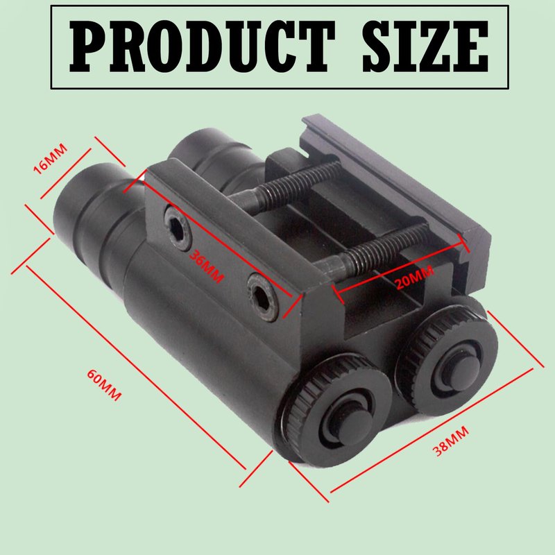 GOTICAL Pack of 2 Tactical Combo Red Laser Sight and Green Laser Sight Tactical Output