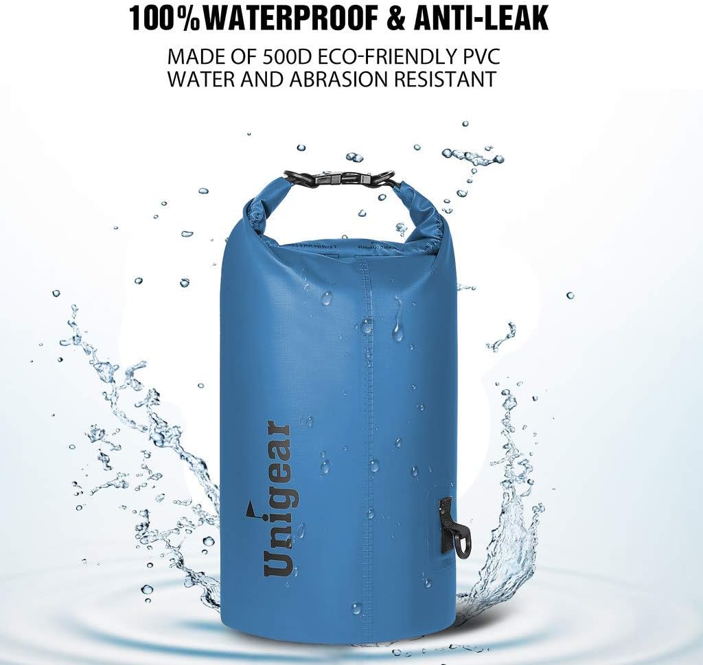 Unigear Waterproof Dry Bag - Lightweight Floating Storage for Kayaking, Boating & Camping | 2L/5L/10L/20L/30L/40L Sizes