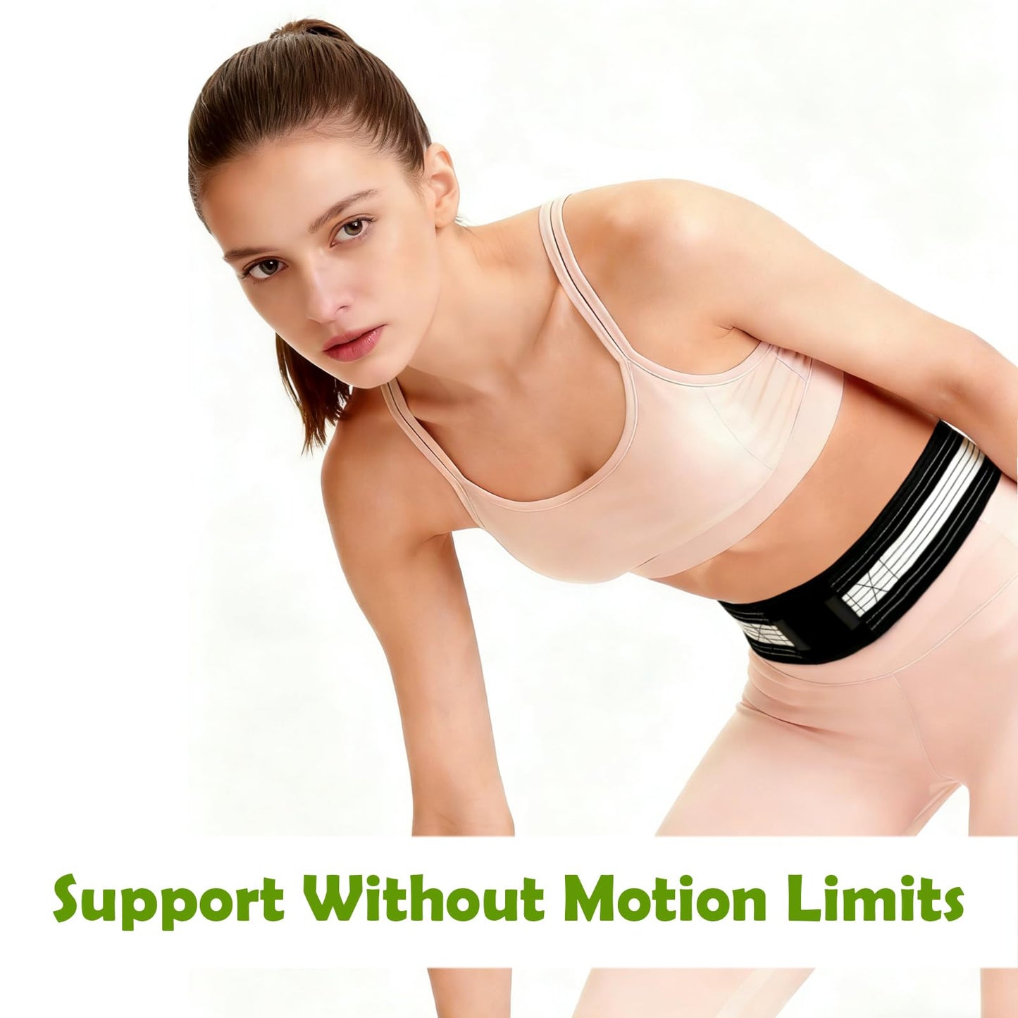 Lightweight Lower Back Brace for Women Men: Narrow Lumbar Support for Pain Relief/Adjutable Dual Compression Belt Alleviates Pain in Lower Back, Leg, Pelvis, Hip&Spine Sciatica/Good for Work Excercise