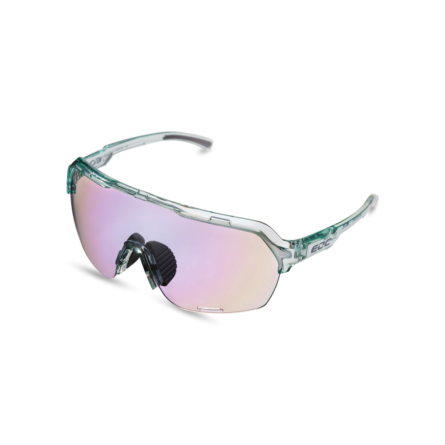 EOC SkyShift Color Mirrored Photochromic Transition Sports Sunglasses (Skyshift Green (Frame: Crystal Teal), 150, Millimeters)