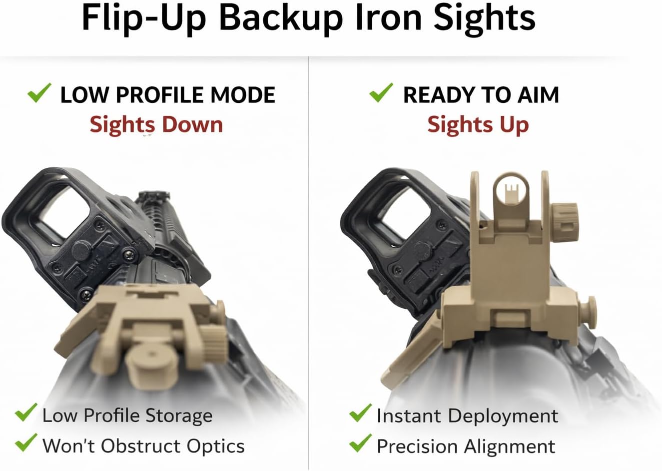 MLOK 5-Slot Mount Kit - 2-Piece Push Button Set with Screws & Allen Wrench | Tactical Accessories