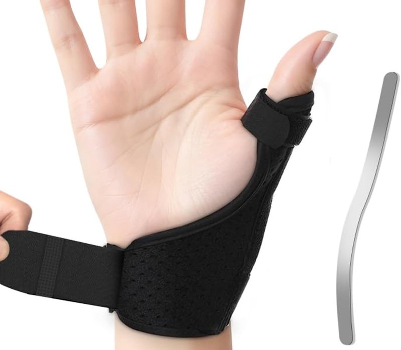 Synalytic Thumb Brace Right Hand or Left Hand for Arthritis Pain and Support, Adjust-to-Fit thumb splint for Men and Women, trigger thumb splint for Pain, Sprains, Arthritis, Tendonitis, De Quervains Tenosynovitis