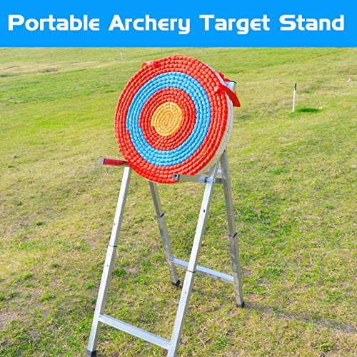 Archery Target Stand for Backyard, Foldable Metal Archery Target Stands for Straw & Point Bag Target Stand - Easy to Carry