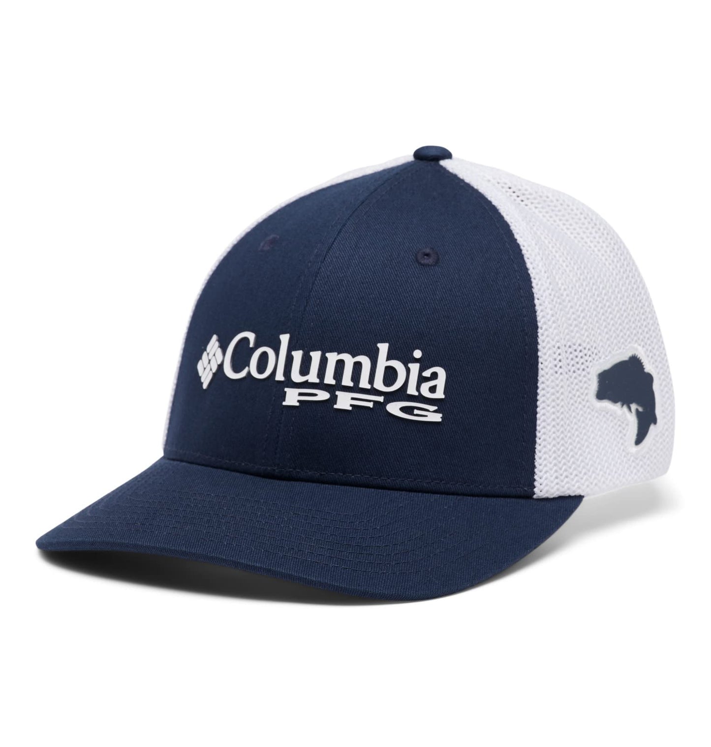 Columbia PFG Logo Mesh Ball Cap-Low Crown, Compass Blue/Carbon, Large/X-Large