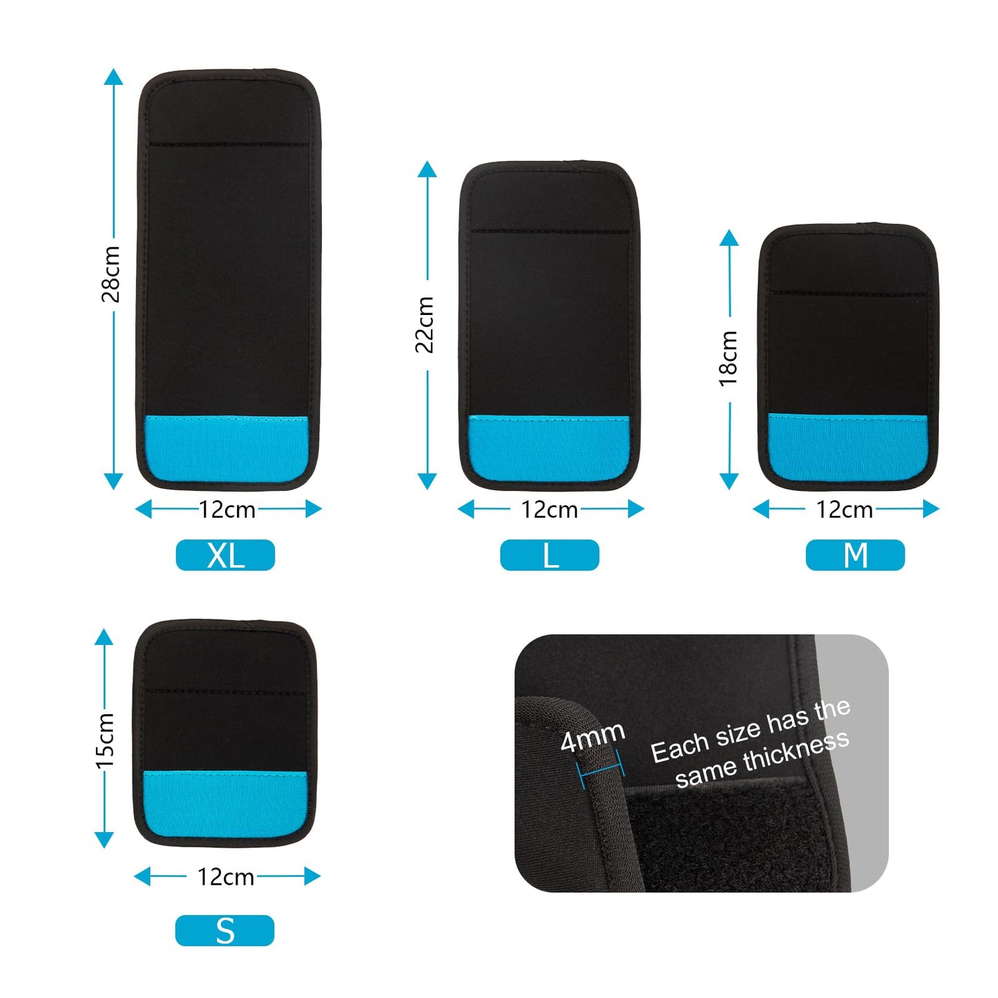 Bike Frame Protection Kit - 4-Piece, Universal Bicycle Frame Protection,Made of Neoprene, Can be Used on Bicycle Carrier Protection, E-Bike Accessories, Bicycle Accessories
