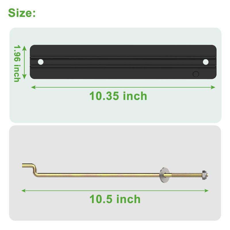 10L0L Battery Hold Down Plate Kit for Club Car DS and Carryall Electric 1998-2005 Golf Cart, Includes Rods & Nuts, OEM# 1013683 101090801