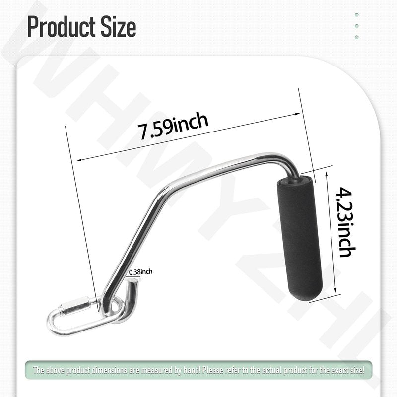 WHMYZHL Open Ended Chrome Grip Handles Compatible with Total Gym Home Workout Machines 2000, 2200, 2500, 3000, 3000XL, XL, XLS - for Supra, Electra, FIT Gym Accessories Handles