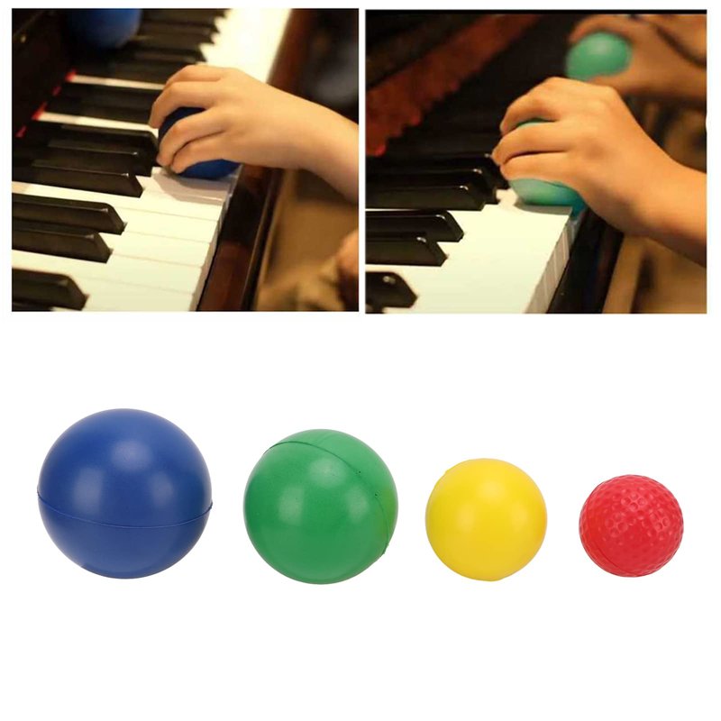 Piano Finger Hand Shape Training Ball, Grip Training Ball for Children, Finger Wrist Corrector Finger Ball (4pcs)