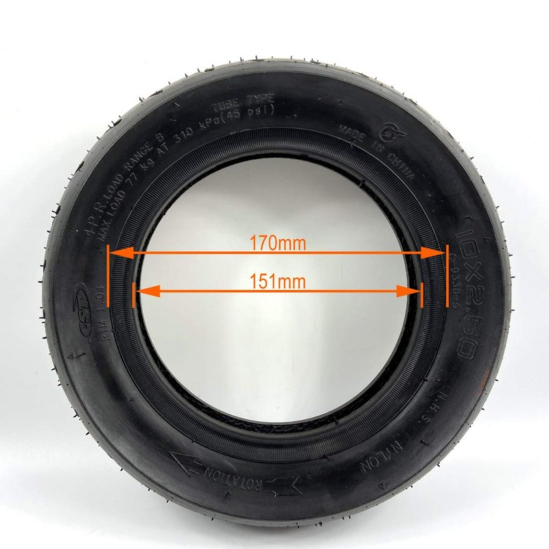 10x2.50 Pneumatic CST Tire and Tube 10 Inch Scooter Wheel Tyre CST Scooter Outer Tire and Inner Tube（outer tire