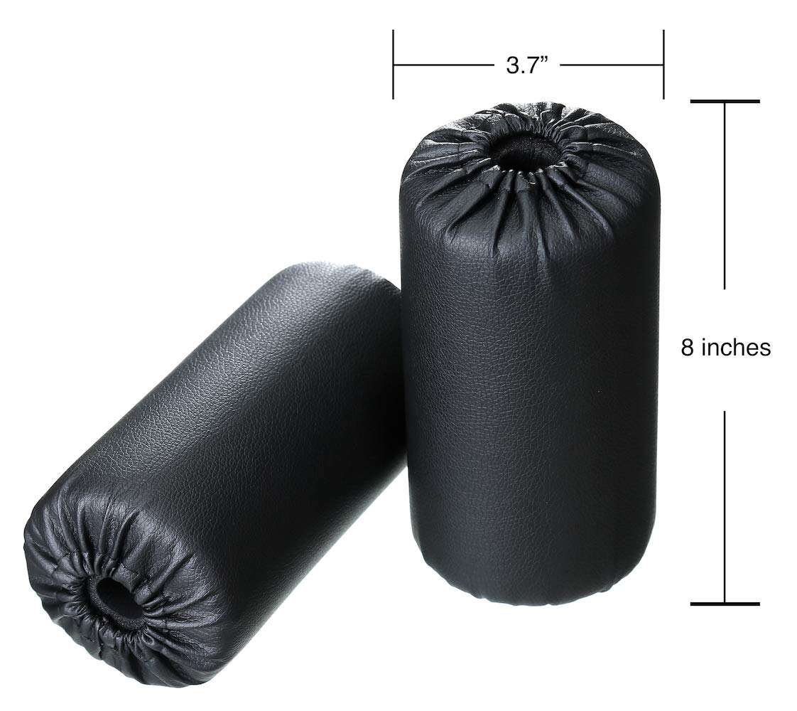 Foam Foot Pads Rollers Set of a Pair (8"x4"x20mm) for Home Gym Exercise Machines Equipments Replacements with 1 Inch Rod