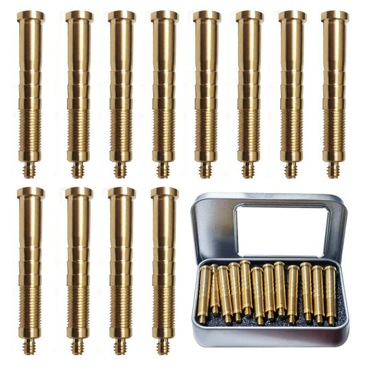 100 Grain Archery Arrow Copper Insert Screw Copper Brass Arrow Inserts Arrowheads Connector,for Diameter.244 Arrow Shaft Archery Accessories(12 PCS)