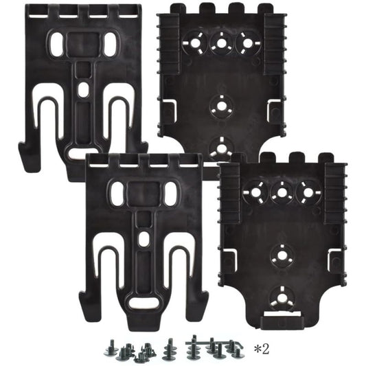 2 Pack QLS Kit, Quick Locking System Kit with Qls 19 and Qls22l for Quick Connect Drop Leg Holster Platform and Mid-Ride Universal Belt Loop Flex Adapte