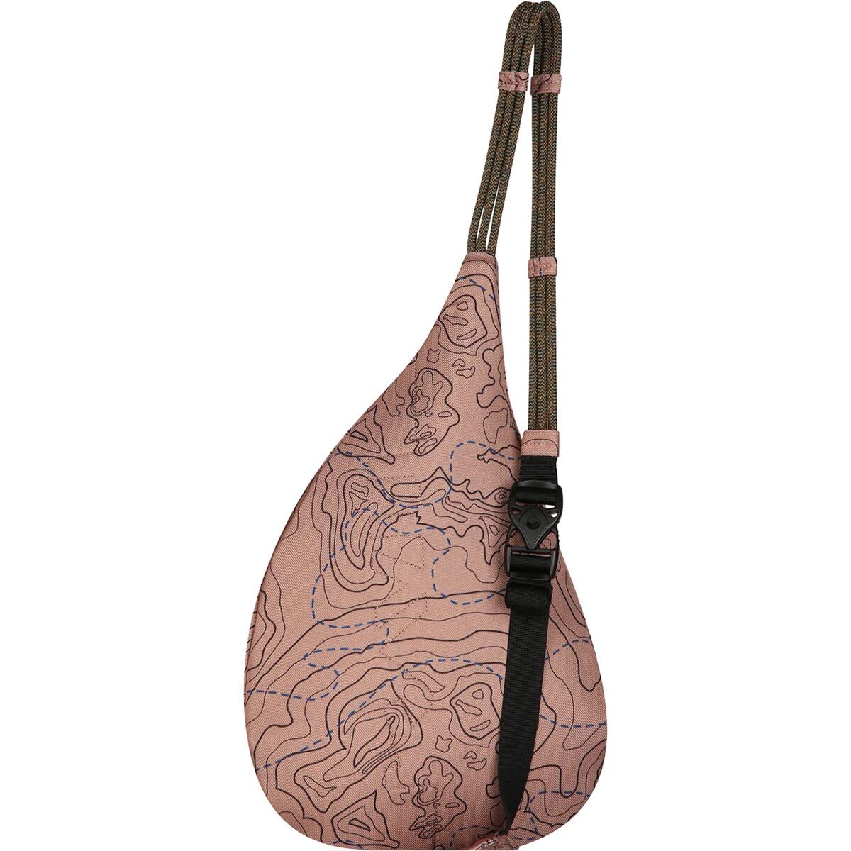 KAVU Mini Rope Sling Pack with Adjustable Rope Shoulder Strap, Sea Map