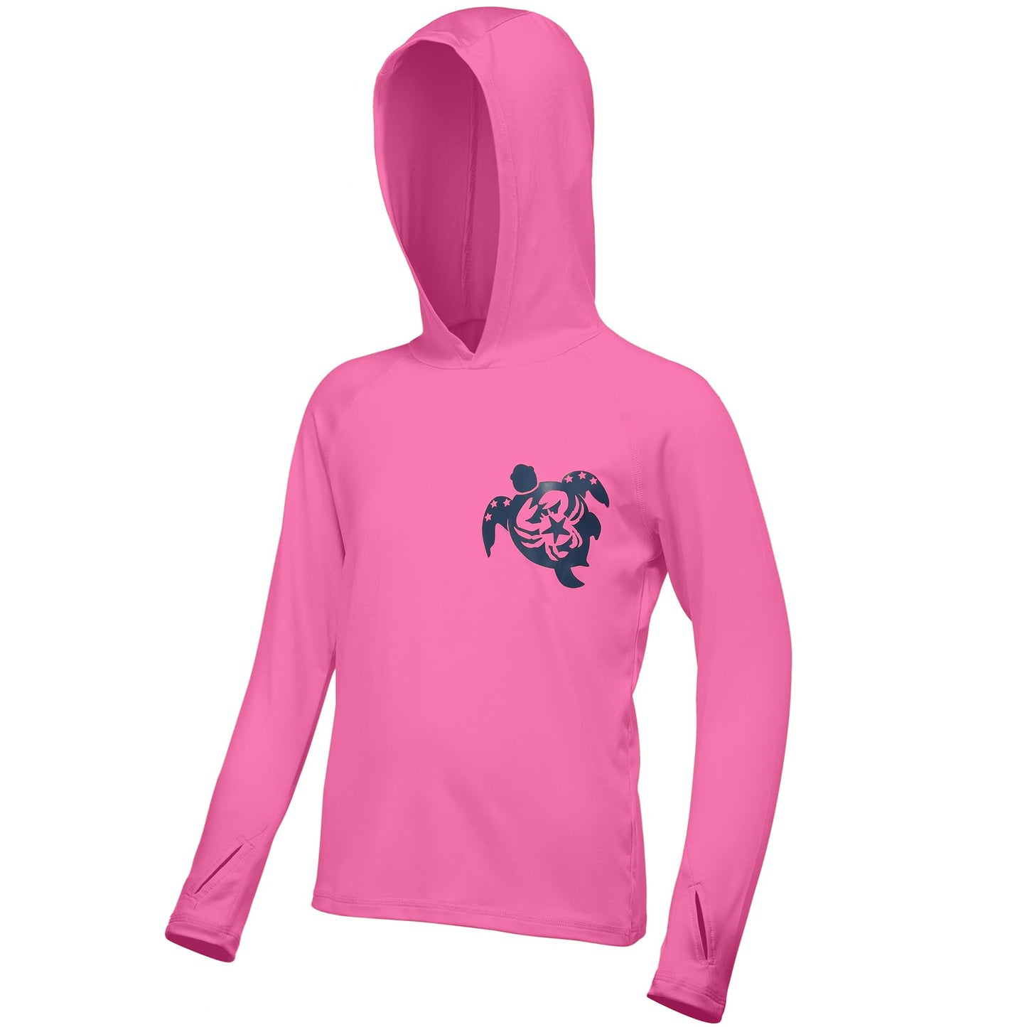DRONIRING Boys Rash Guard Swim Hoodie, UPF 50+ UV Sun Protection Long Sleeve Fishing Shirt, Kids Youth SPF Water Shirts