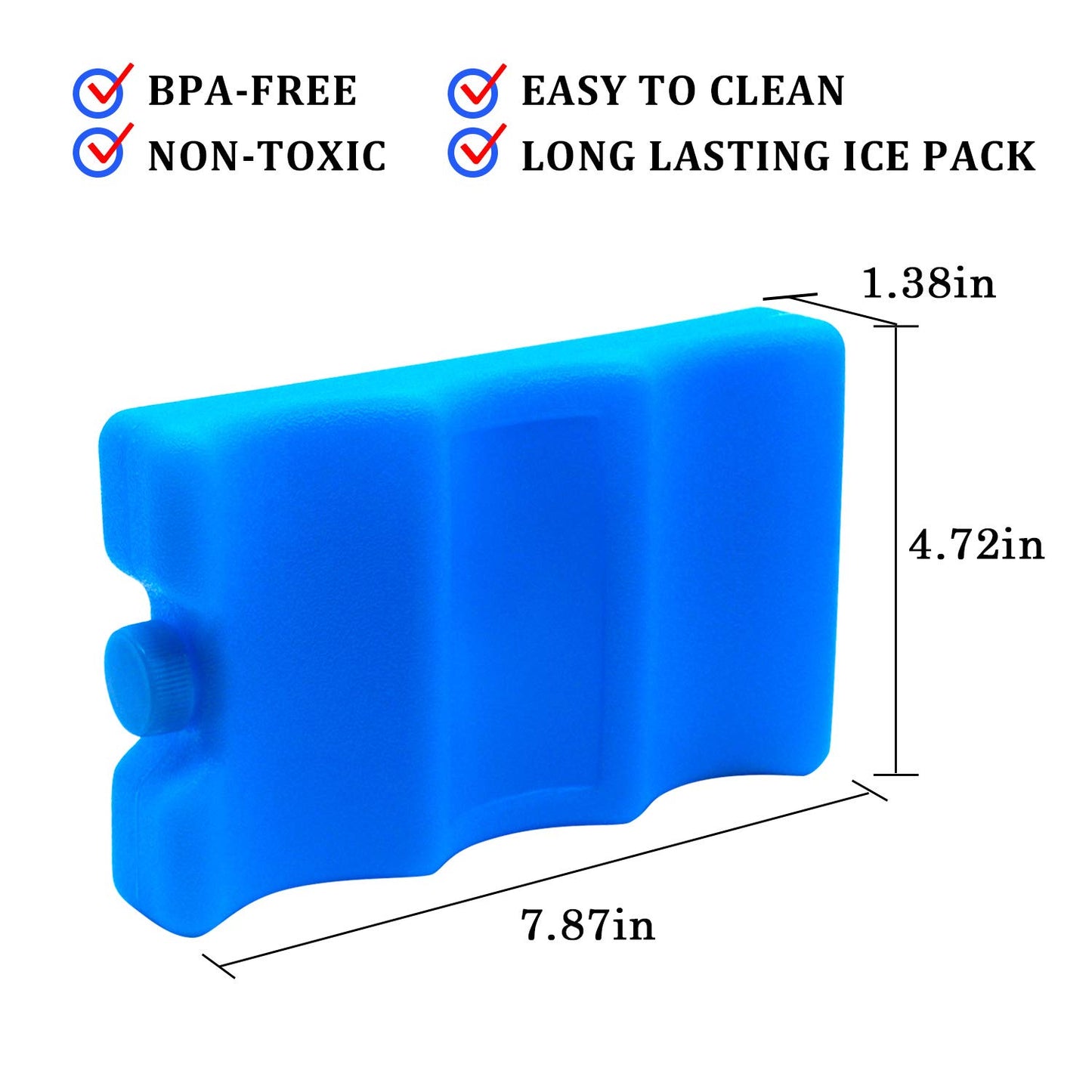 JMEXSUSS Reusable Ice Packs Long Lasting Bottle Ice Packs for Cans,Contoured Ice Packs for Breastmilk Storage,Cooler Bag, Breakfast, Lunch, Baby Bottles,Soda（2 Pack）