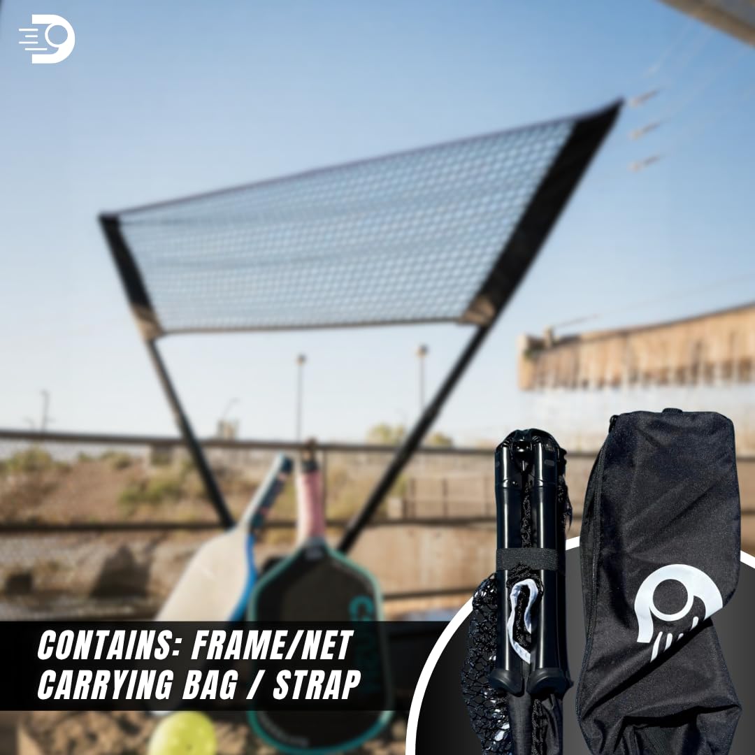 Dinkaroo™ Mini Portable Pickleball Practice Net - Pop-Up Training Net for Dinks, Volleys & Warm-Ups - Lightweight, Compact & Travel-Ready - Easy Setup Backyard Sports Trainer (Patent Pending)