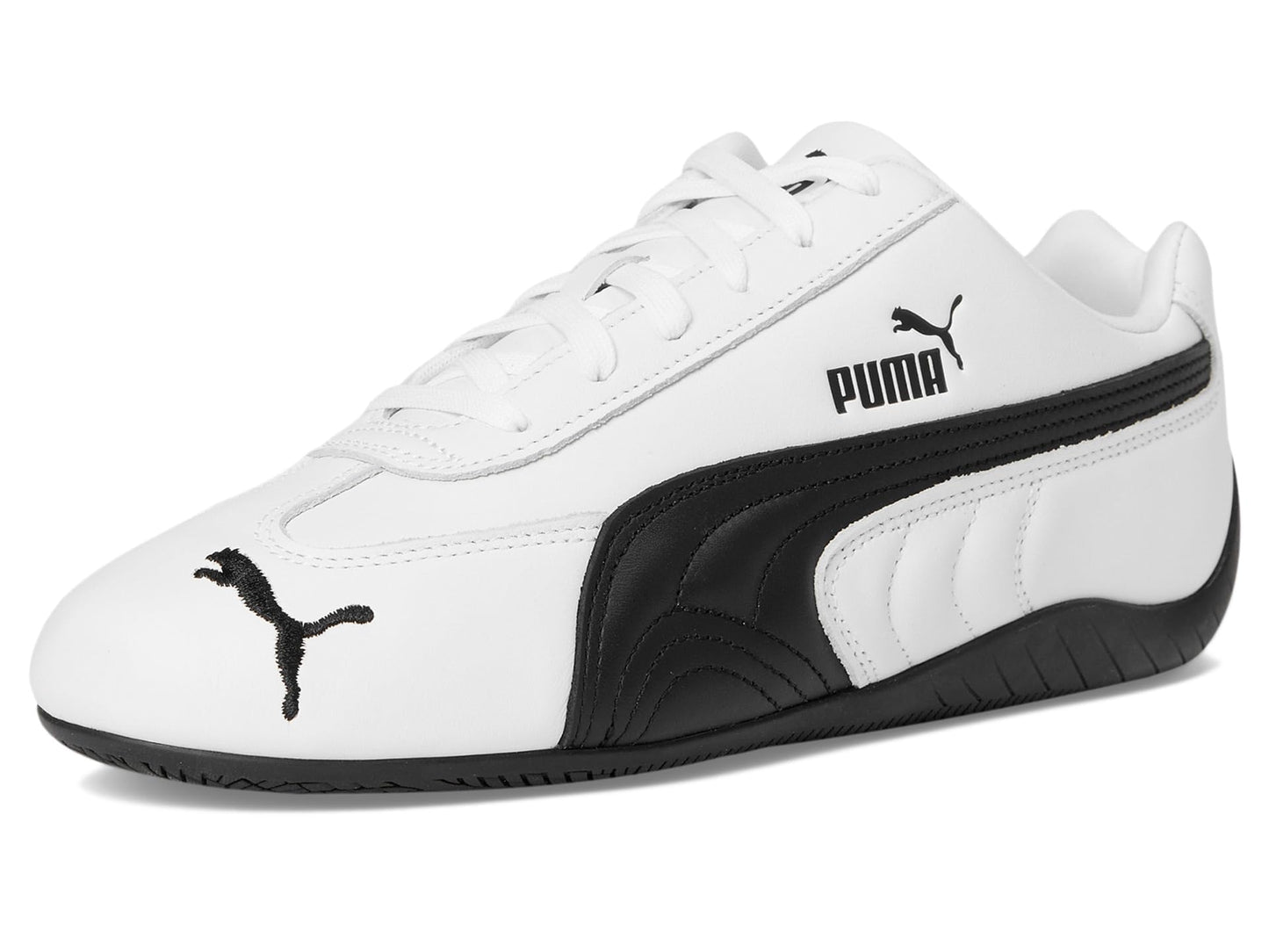 Puma Men's Speedcat Full Leather Shoes White/Black White/Black Medium