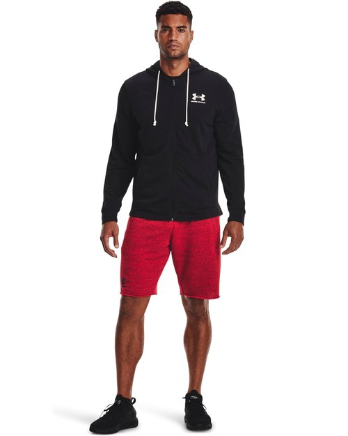 Under Armour Mens Rival Terry Full Zip, (001) Black / / Onyx White, Small