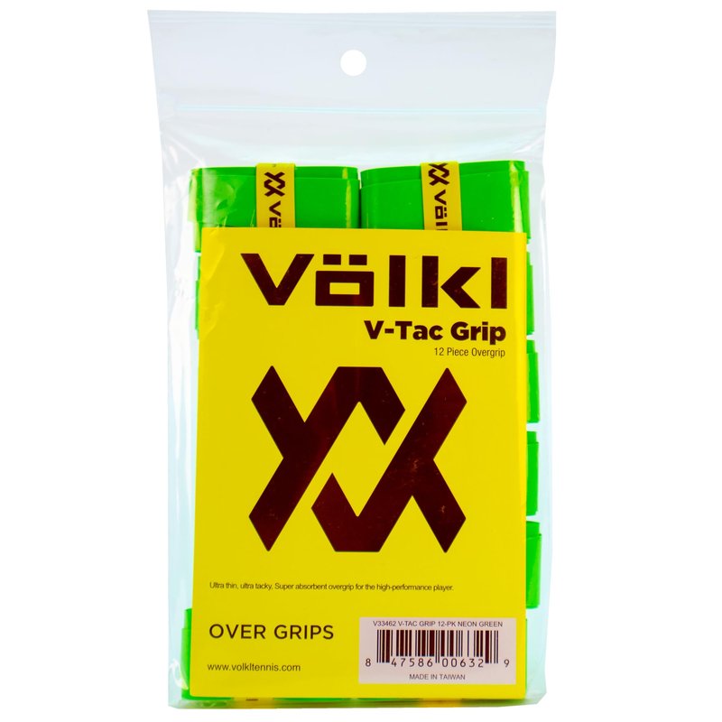 VOLKL V-Tac Grip | Overgrip | Ultra Thin | Ultra Tacky | Super Absorbent | High Performance Tennis Grip