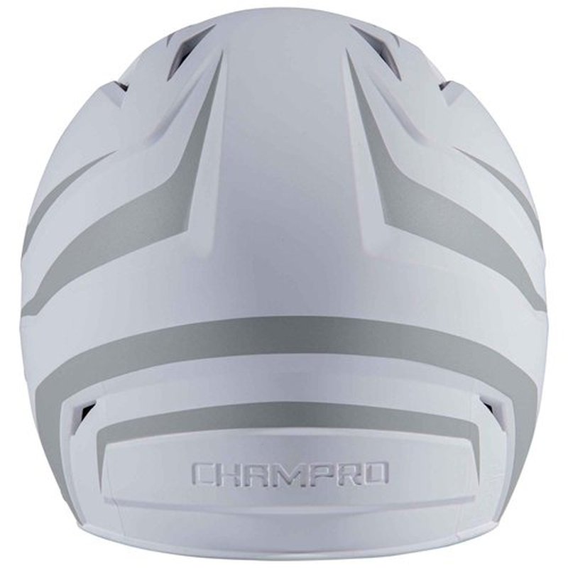 CHAMPRO HX Rise Legend 2-Tone Matte-Finish Fastpitch Softball Batting Helmet with Facemask, Large, Silver