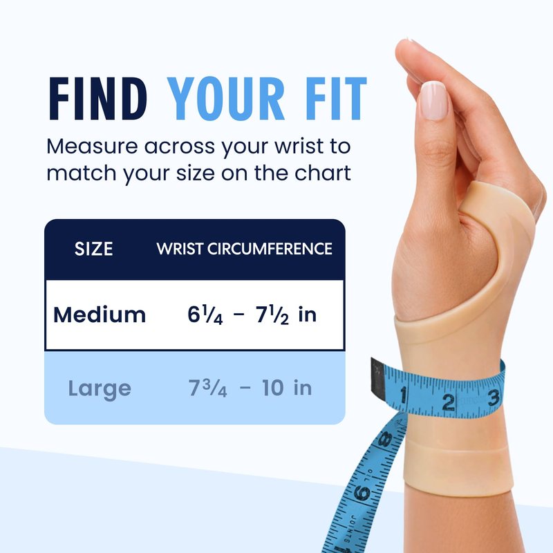 Dr. Frederick's Gel Wrist Brace - Waterproof Fingerless Compression Sleeve for Carpal Tunnel Relief | Fits Left & Right Hand - Medium
