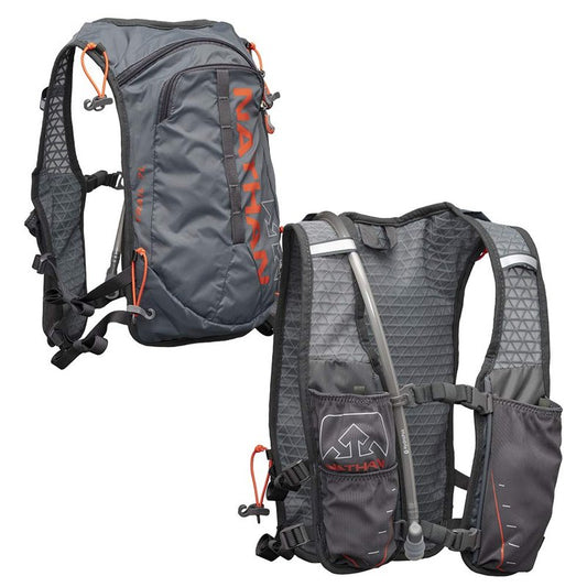 Nathan TrailMix 7L Running Vest for Men & Women, Hydration Vest w/ 2L Bladder Hydration Pack, Water Backpack for Hiking, Running, Walking, Marathon, Race - Charcoal Grey