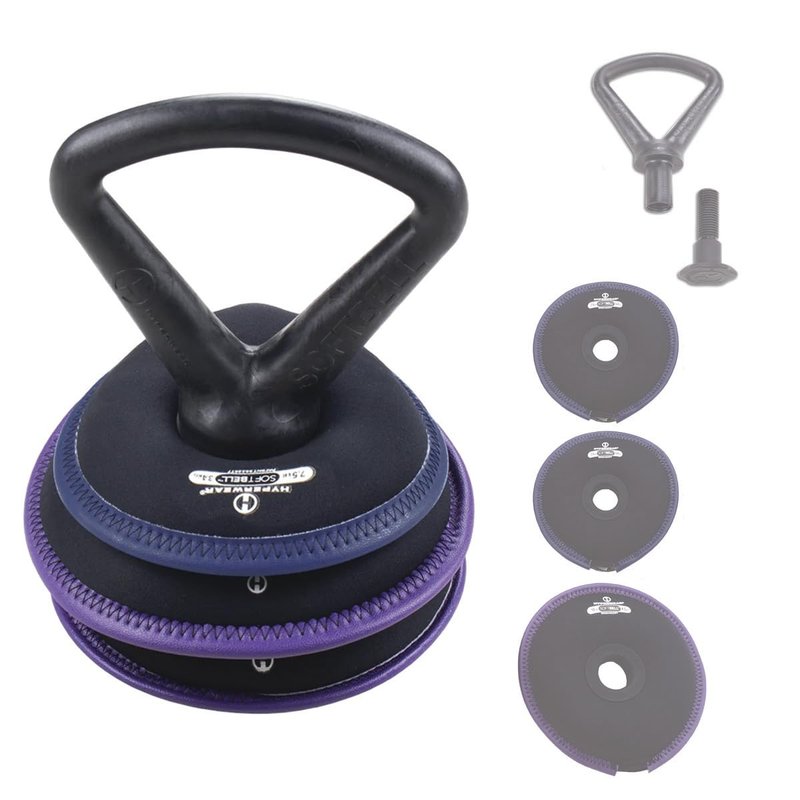 HYPERWEAR Soft Adjustable Kettlebell 25 lbs | Soft Kettle Bells with Adjustable Weight Plate | Premium Quality for Gym, Fitness at Home | Kettlebell for Women and Men