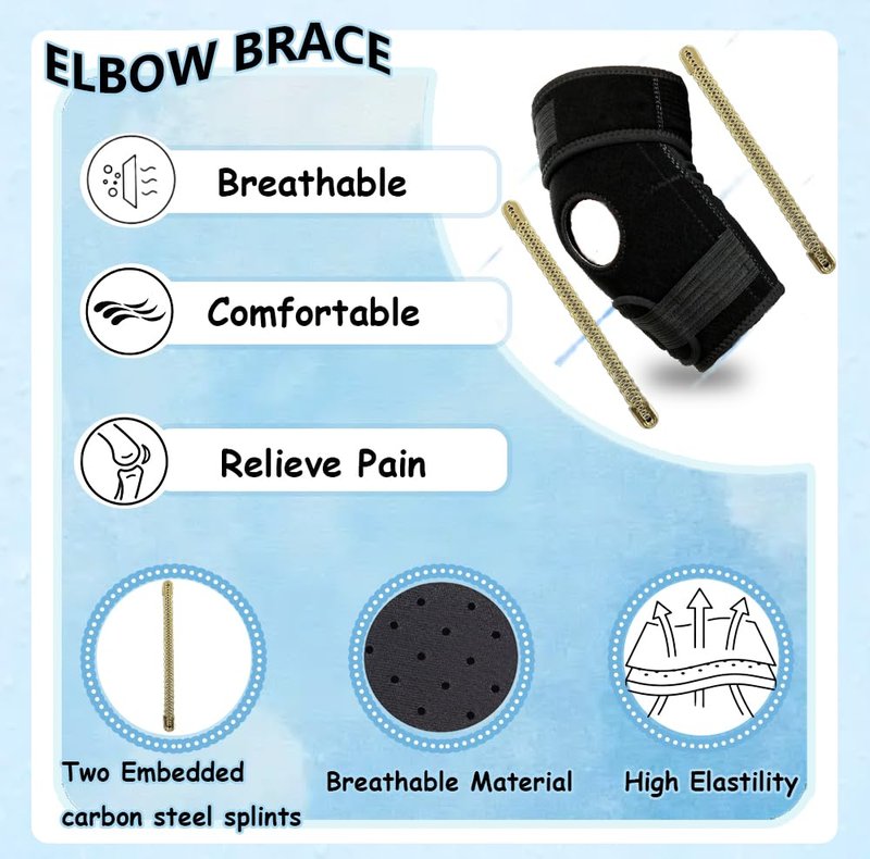 King Mills Plus Size Arm Brace for Tennis Elbow, Ideally Used as Elbow Stabilizer Brace for Relieving Tendonitis, Arthritis, Bursitis, Sprains, and Strains in Tennis, Bowling, and Daily Activities.