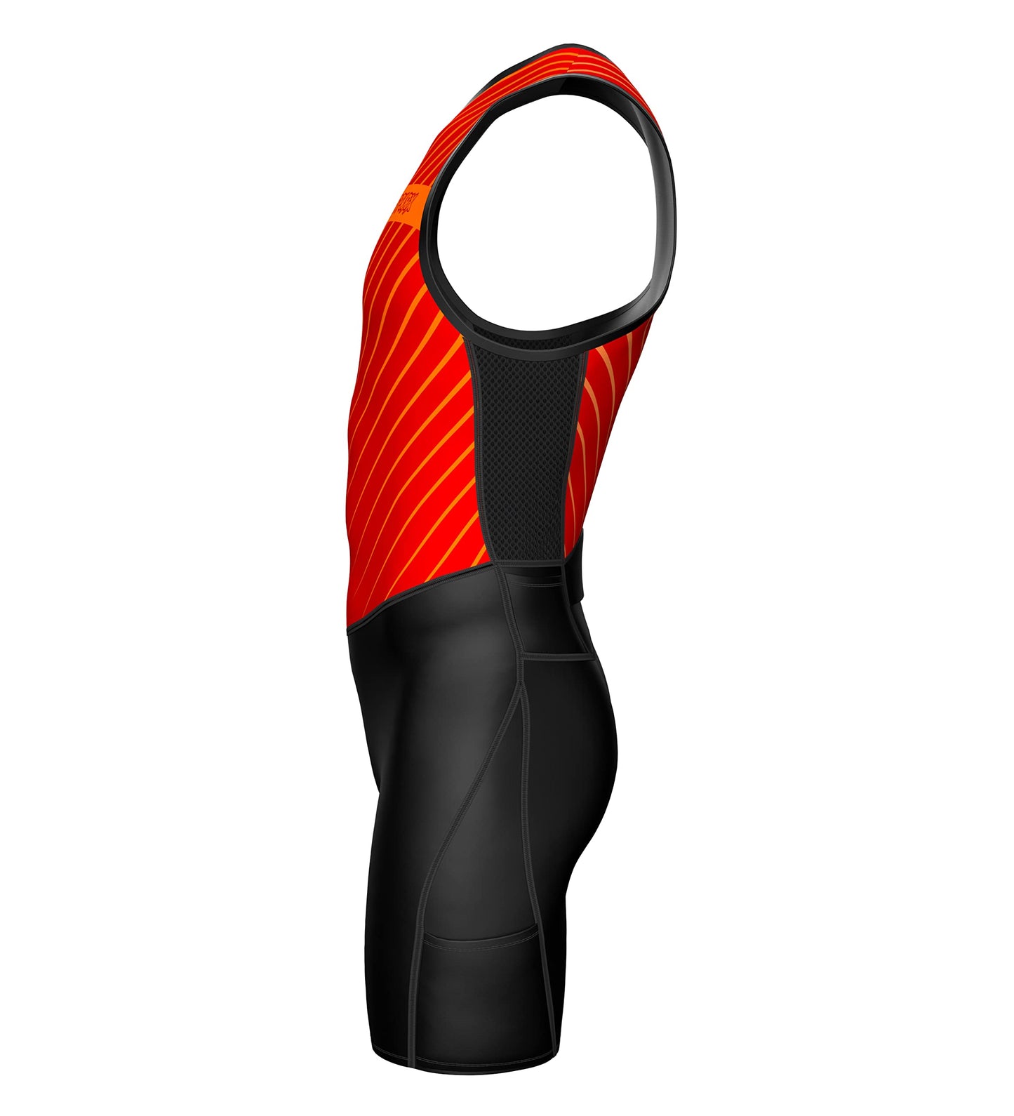 Sparx Men's Premium Triathlon Suit – Padded, Quick-Dry, Compression Fit, Lightweight Tri Suit for Swim, Bike, Run Race & Training (RedOrange, XL)