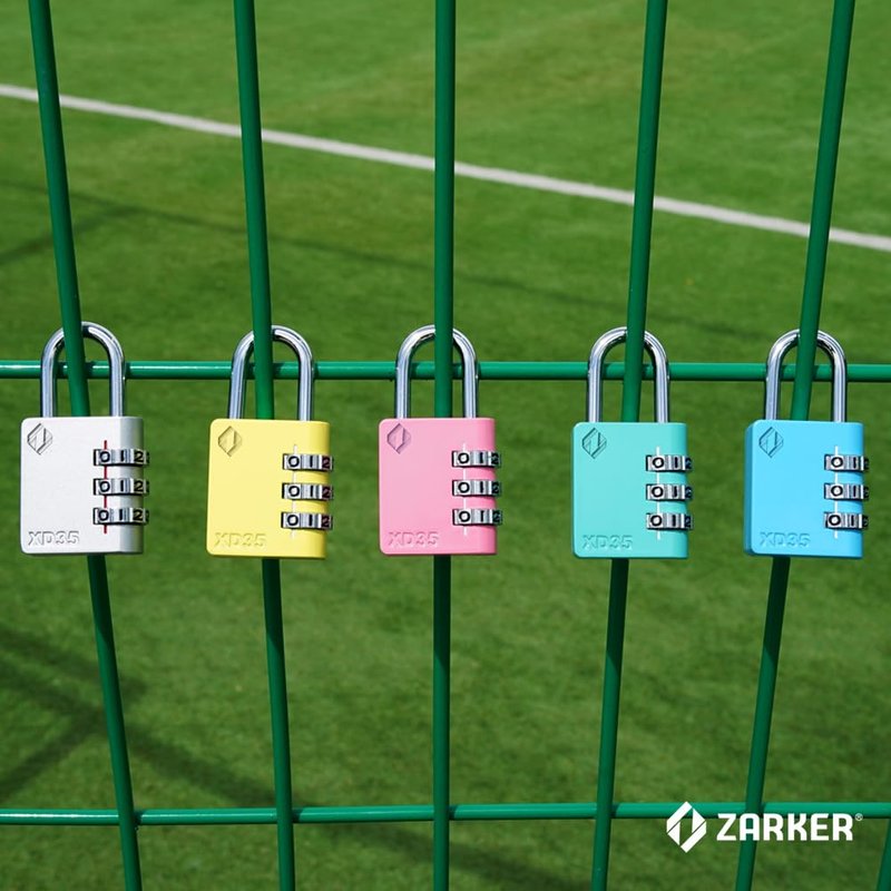 Zarker XD35 Combination Lock, 3-Digit Padlock for School, Gym, Sports Locker Lock, Fence, Toolbox, Case, Outdoor, Hasp Storage (1-Pack, Emerald)