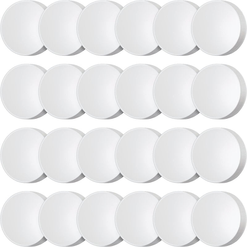 Gandeer 24 Pcs 53 mm White Threaded Water Jug Caps for 3 and 5 Gallon Water Jug Screw on Cap Plastic Bottle Tops with Foam Liner Reusable Milk Bottle Lids Replacement