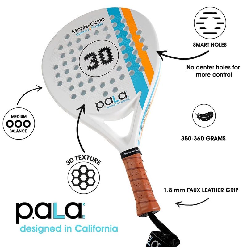 P.ala Padel Duo Set – Monaco Control Racket + Montecarlo Power Racket, 100% Carbon Fiber Pair, EVA Memory Core, 3D Texture, Designed in California