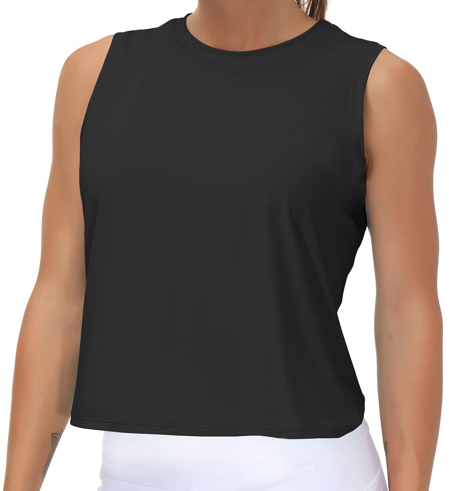 THE GYM PEOPLE Women's Workout Tank Tops Muscle Sleeveless Cropped Shirts
