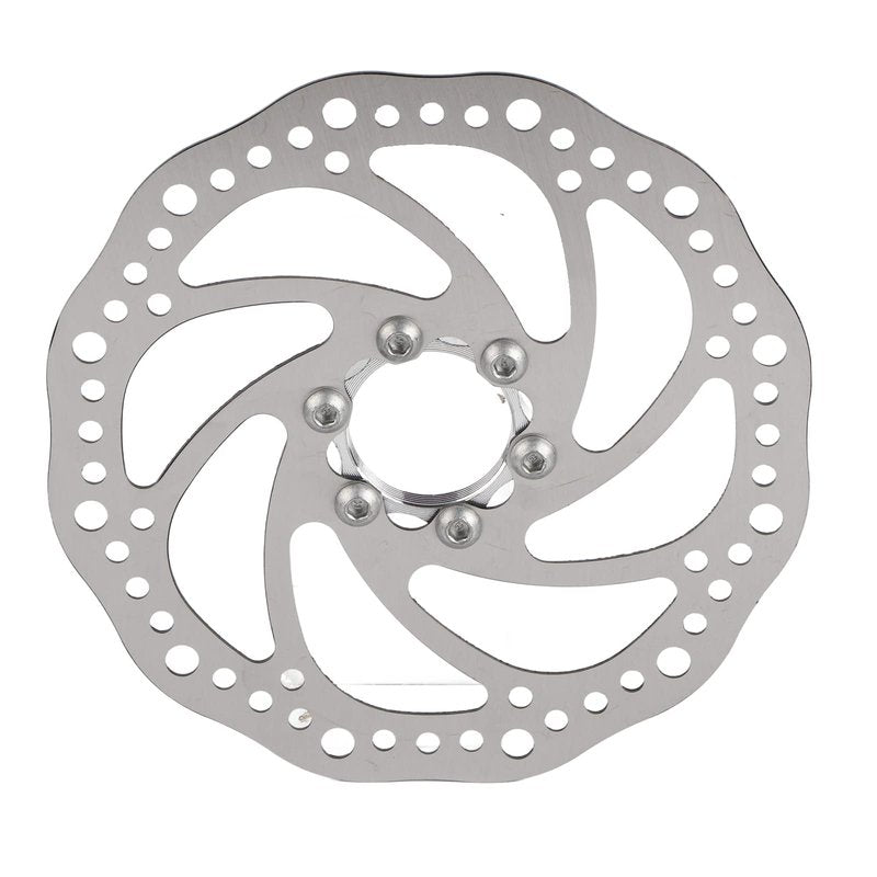 Niiyen 160mm Bicycle Disc Brake Rotor Stainless Steel Bicycle Rotors Mountain Bike Flange Disc Brake Kit Threaded Hubs Brake Disc Rotor Flange Adapter with 6 Bolts