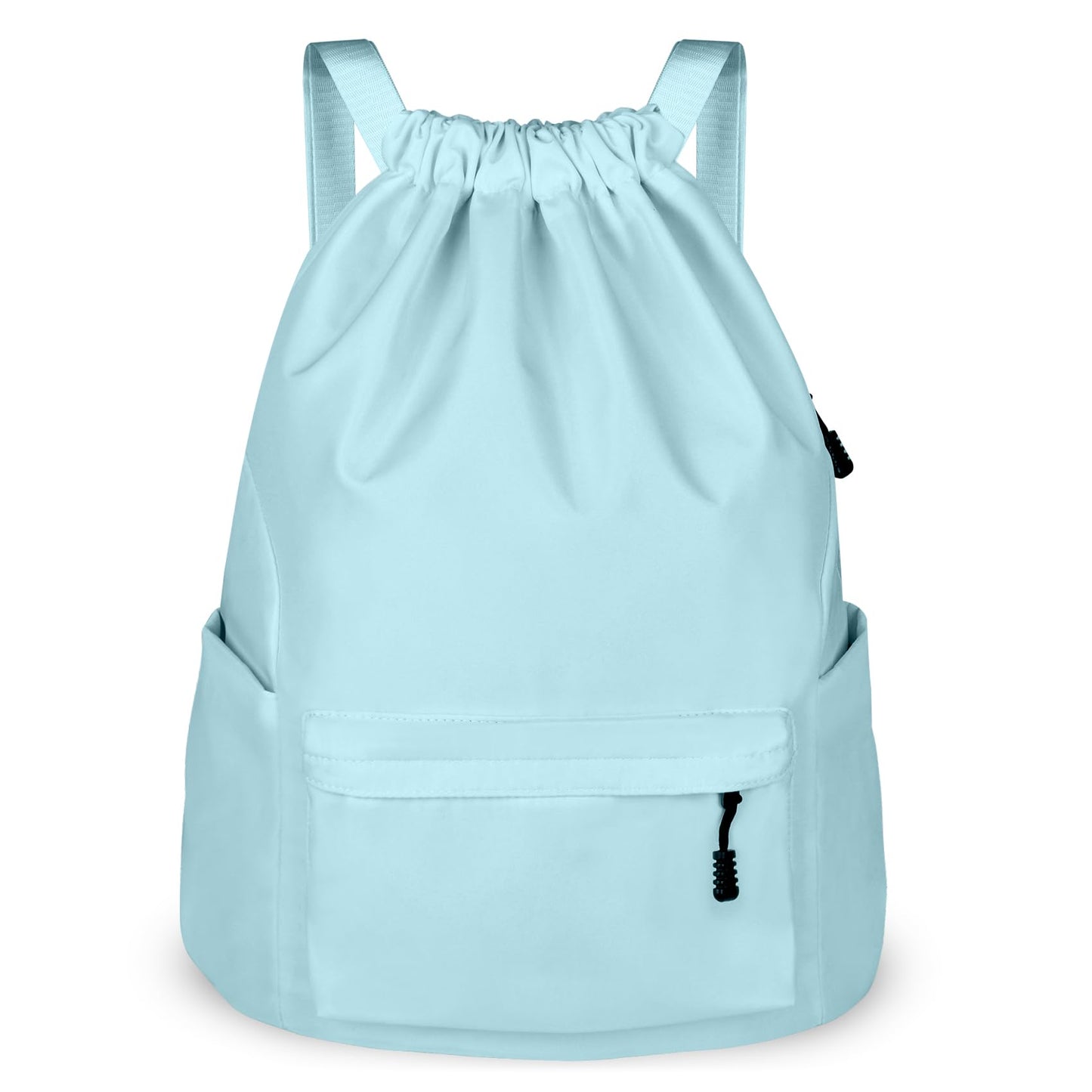 ChuLian Drawstring Backpack Water Resistant Sports Gym Bag Drawstring Bags Swim Backpack for Men Women Mint Green