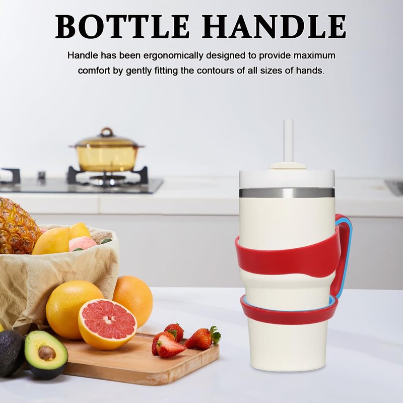 ULTECHNOVO 30oz Tumbler Handles, Car Cup Holder Red Pp Material for 30 Oz Bottles - Anti-Slip Design for Home Office and Vehicle Use
