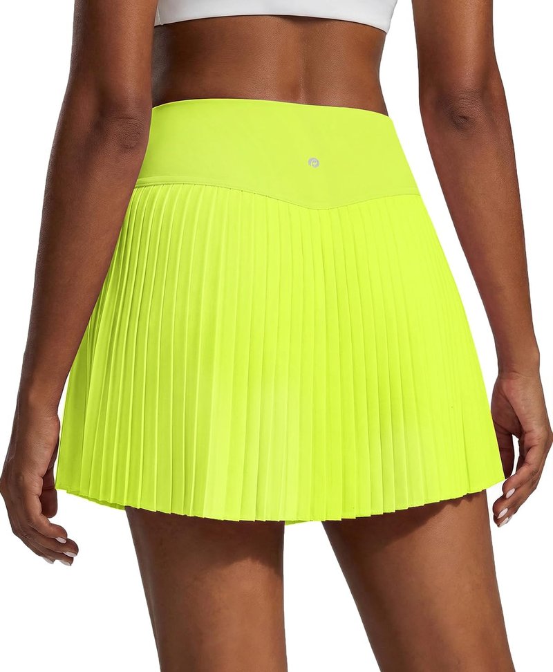 High Waist Pleated Tennis Skirts for Women - Mini Athletic Golf Skort with Shorts & Pockets | 15”