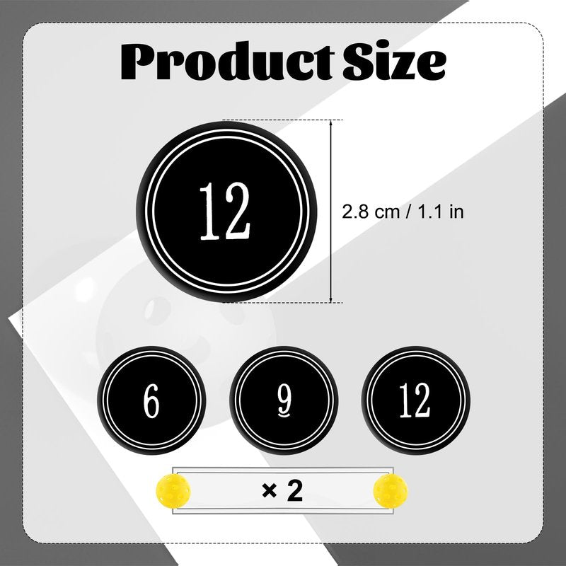 6Pcs Weighted Cap Coins for Pickleball Paddle Sport Accessories - Paddle Counterbalance Tokens for Improved Control and Stability, Faster Hand Speed & Reduced Head-Heavy Feel (6g/9g/12g)