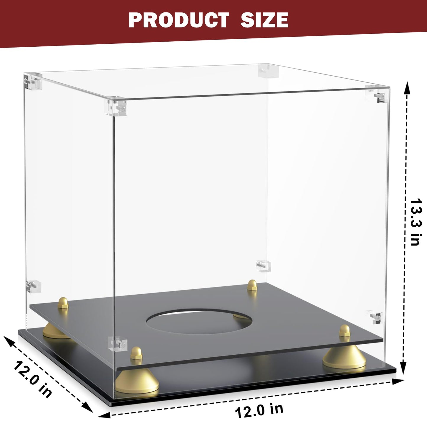 Basketball Display Case, Leffis Clear Acrylic Basketball Holder Display Box