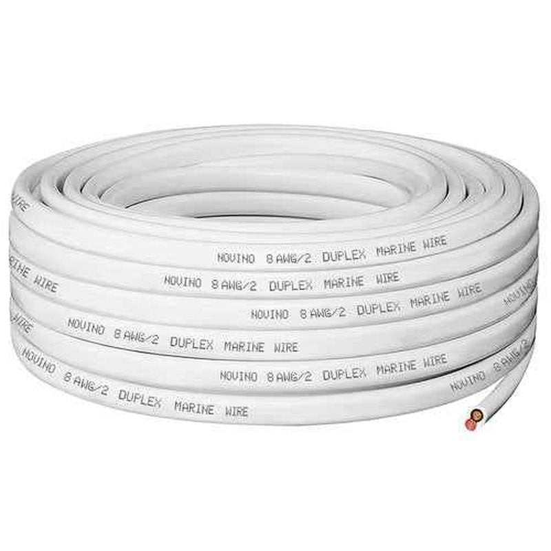 8 Gauge Marine Wire Duplex Marine Grade Wire,8 AWG 40ft Tinned Copper Heavy Duty Sheathed Cable for Boat/Automotive/RV/Camper/Trailer