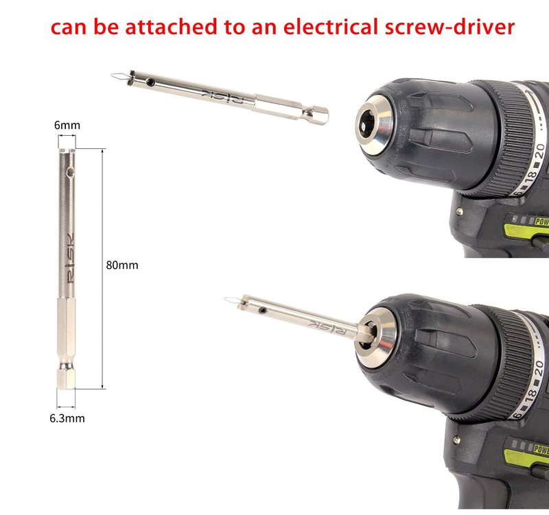 Juscycling Spoke Nipple Insertion Driver for Spoke Lacing and Wheel building, Spring Loaded Tool with Handle