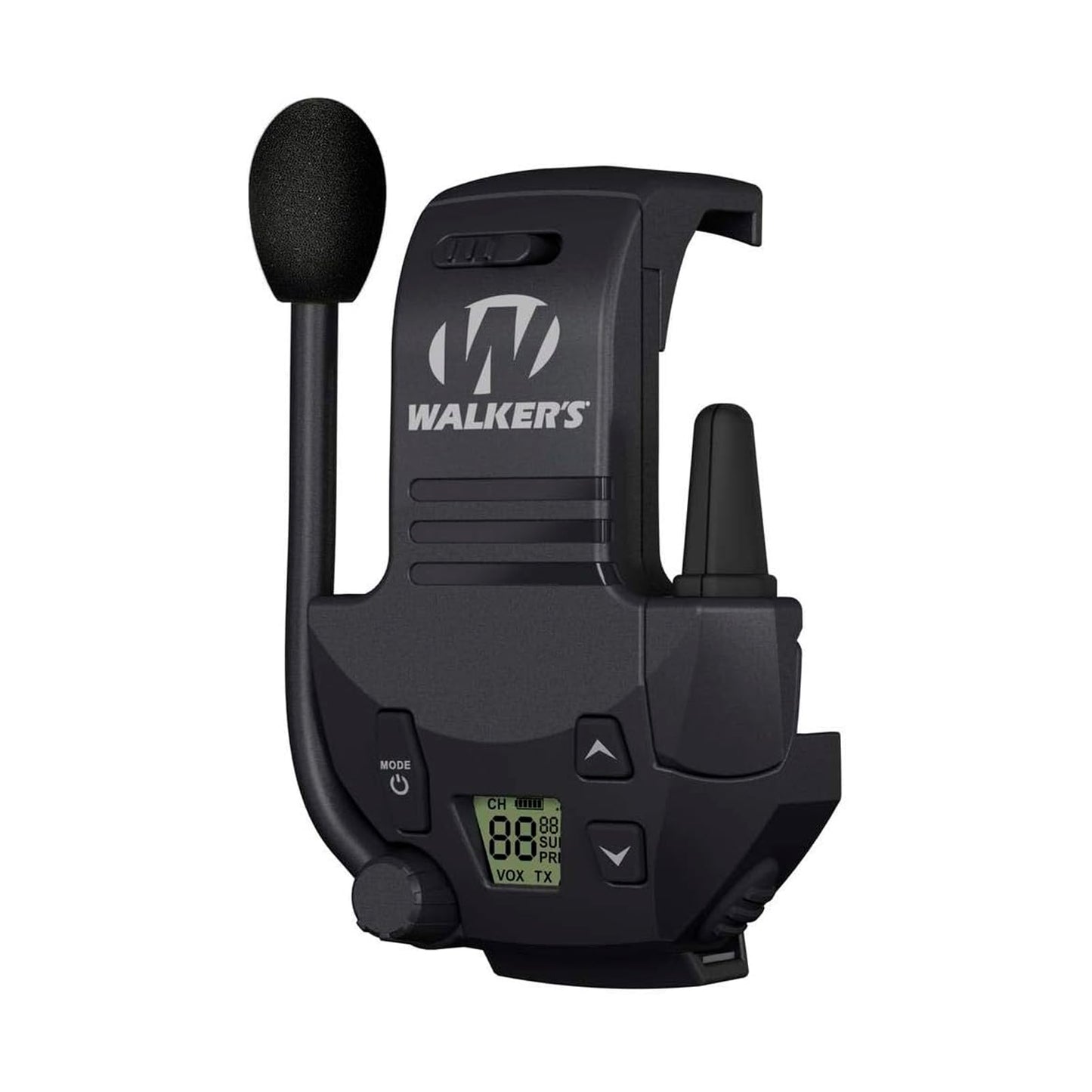 Walker's Razor Slim 23Db Quad Muff Bundle With Razor Walkie Talkie Attachment for Shooting Muffs, 22 Channel 3 Mile Range