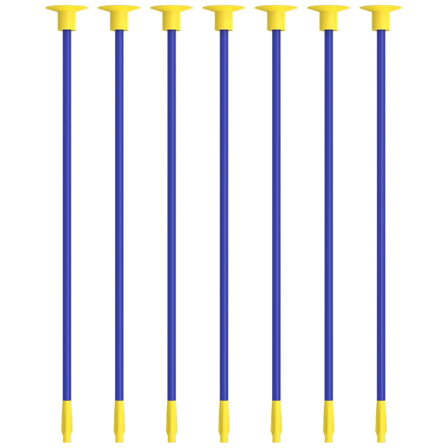 Suction Cup Arrows Blue, 7 Pack Replacement, 16" Long Extra Arrows, Compatible with Most Brand Archery Sets
